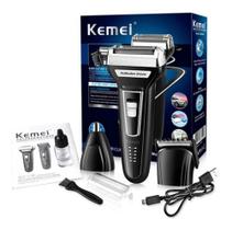 Barbeador E Cortador De Cabelo Kemei Recarregável M-km-6559