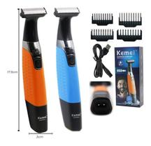 Barbeador e Depilador Elétrico Recarregavel Resistente a Agua Kemei KM-1910