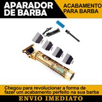 Barbeador Elétrico Aparador de Barba Máquina De Acabamento Sem Fio Bateria Recarregável Barbearia
