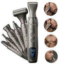 Barbeador Elétrico Aparador de Pelos 6 em 1 Masculino Recarregável Barba Corpo Nariz Orelha Shaver Barbeador Elétrico Aparador de Pelos 6 em 1 Masculino Recarregável Barba Corpo Nariz Orelha Shaver