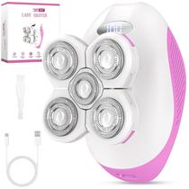 Barbeador elétrico Bazivve para mulheres úmidas e secas, antiderrapante, de 5 cabeças Barbeador elétrico Bazivve para mulheres úmidas e secas, antiderrapante, de 5 cabeças