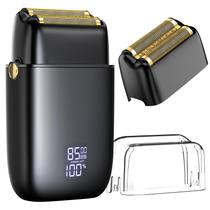 Barbeador elétrico Bazivve para rosto masculino com 3 velocidades ajustáveis Barbeador elétrico Bazivve para rosto masculino com 3 velocidades ajustáveis