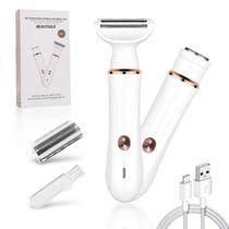 Barbeador elétrico BEAUTISILK 2 em 1, depilador indolor feminino
