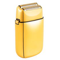 Barbeador Elétrico Compacto Recarregável com 2 Lâminas Cabeça Removível para Autonomia Bateria Portátil Barba Cabelo USB