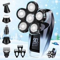 Barbeador elétrico FEZIHEGH 6 em 1 para mulheres Wet Dry Shave White