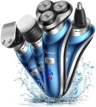 Barbeador elétrico Hatteker 4 em 1 para homens sem fio recarregável