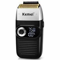 Barbeador Elétrico Kemei KM-2026 Profissional Sem Fio Recarregável para Barba e Acabamento
