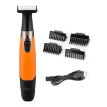 Barbeador Elétrico Kemei KM1910 Recarregável à Prova DÁgua Corte Preciso e Confortável