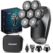 Barbeador elétrico Kensen 7D 5 em 1 para homens com display LED