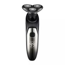 Barbeador elétrico lelong le-5209 c/ 3 lâminas inteligentes ipx7 com visor