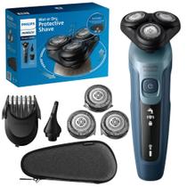 Barbeador elétrico PHILIPS AquaTouch 5D Flex úmido/seco recarregável
