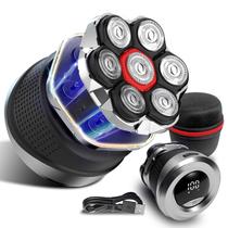 Barbeador Elétrico Rotativo Ordele 7D à Prova dÁgua com Display LED