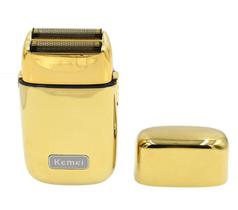 Barbeador Elétrico Shaver Recarregável Kemei Km Tx1 Gold