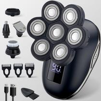 Barbeador elétrico UPTARD 7D para homens carecas com aparador de LED Barbeador elétrico UPTARD 7D para homens carecas com aparador de LED