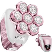 Barbeador elétrico Wyklaus 5 em 1 para mulheres, sem fio, sem dor, rosa