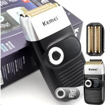 Barbeador Eletrônico Kemei Km 2026 Prático Recarga Rápida USB