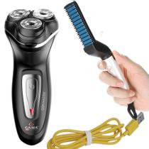 Barbeador Gama Italy Profissional Recarregável Laminas Confort Escova Barba Elétrica
