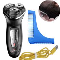 Barbeador Gama Italy Profissional Recarregável Laminas Confort Pente Barba
