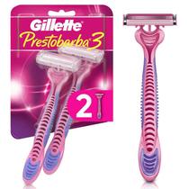 Barbeador Gillette Prestobarba3 Feminino 2 unidades Barbeador Gillette Prestobarba3 Feminino 2 unidades
