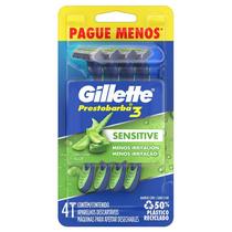 Barbeador Gillette Prestobarba3 Sensitive 4 Unidades