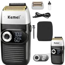 Barbeador Kemei 2026 Recarregável Prático e Elegante Barbeador Kemei 2026 Recarregável Prático e Elegante