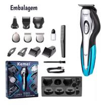 Barbeador Kemei 6 In 1 Cortador De Cabelo Elétrico Multifuncional Aparador Corporal De Nariz Barba