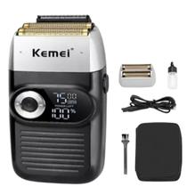 Barbeador Kemei Km 2026 Compacto Alta Potência Recarregável USB