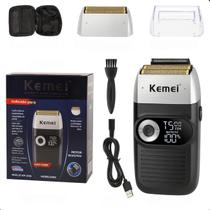 Barbeador Kemei Km2026 Recarregável USB Compacto e Eficiente Barbeador Kemei Km2026 Recarregável USB Compacto e Eficiente