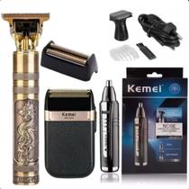Barbeador Kemei Versátil com Aparador e Máquina de Cabelo Profissional Barbeador Kemei Versátil com Aparador e Máquina de Cabelo Profissional