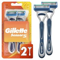 Barbeador manual Gillette Sensor5 descartável, pacote com 2 Barbeador manual Gillette Sensor5 descartável, pacote com 2