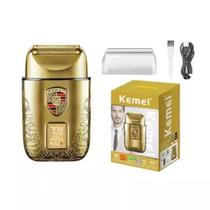 Barbeador máquina corpo de metal shaver acabamento gold com display kemei km t93 Barbeador máquina corpo de metal shaver acabamento gold com display kemei km t93