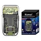 Barbeador máquina shaver profissional recarregável camufladatransparente kemei tx7 Barbeador máquina shaver profissional recarregável camufladatransparente kemei tx7