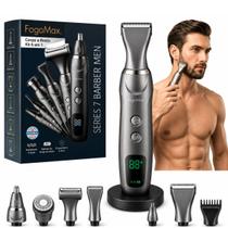 Barbeador Masculino Aparador de Pelos Elétrico 6 em 1 Recarregável Barba Corpo Nariz Orelha Shaver Barbeador Masculino Aparador de Pelos Elétrico 6 em 1 Recarregável Barba Corpo Nariz Orelha Shaver