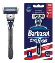 Barbeador Masculino Barbasol Ultra 6 Plus + 2 Refis