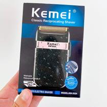 Barbeador Shav Classico Elétrico Kemei 2 Lâminas Km-2024