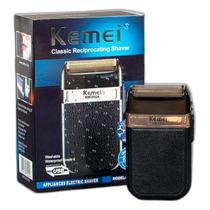 Barbeador Shav Classico Elétrico Sem Fio Kemei 2 Lâminas