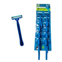 Barbeador Triplo Fita Lubrificante Azul Cartela 12 Unidades Barbeador Triplo Fita Lubrificante Azul Cartela 12 Unidades