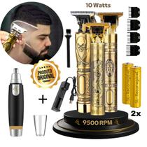 Barbeador Turbo Ultrabarber Maxshaver Gold Bivolt + Nariz