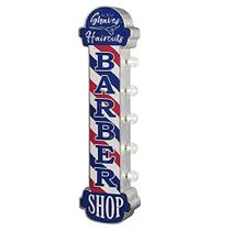 Barbearia Vintage Inspired Double-Sided Marquee LED Sign Retro Wall Décor para a Casa, Sala de Jogos, Bar, Man Cave, Garagem ou Quarto (30 "x 8" x 5")