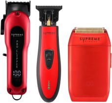 Barber Kit Supreme Trimmer 3 em 1 Pro Clipper T-Shaper Shaver