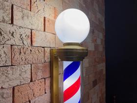 Barber Pole 75cm Dourado Com Globo