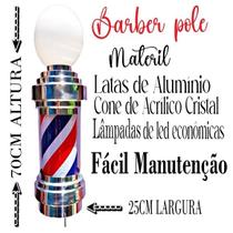 Barber pole giratório 70cm tamanho big voltagem 110v