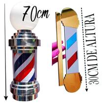 Barber Pole Giratório 70cm TAMANHO BIG VOLTAGEM 220V MAS PLACA DE ACRÍLICO.