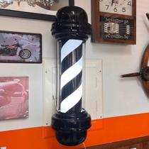 Barber Pole Poste Barbeiro Todo Preto 65cm sem Globo Bivolt
