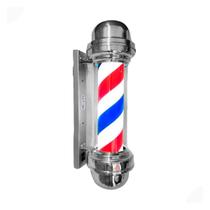 Barber Pole Poste de Barbeiro 55cm Giratório Sem Globo Colorido Megan 220V