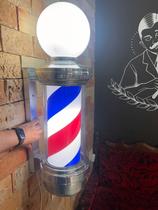 Barber Pole Poste de Barbeiro 76cm Colorido Com Globo 220V
