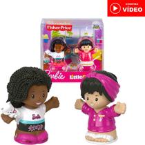 Barbie 2 Mini Bonecos Little People - Festa do Pijama - Fisher Price Mattel HGP68