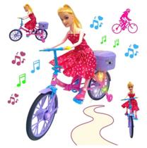 Barbie Bicicleta Ciclista Articulada Musical Anda E Luz