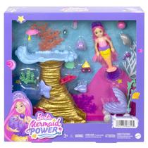 Barbie - Boneca Chelsea Sereia Power Com Cenário Hhg58