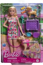 Barbie Boneca com Animal de Estimação Cadeira de Rodas Mattel Htk37
